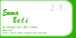 emma beli business card